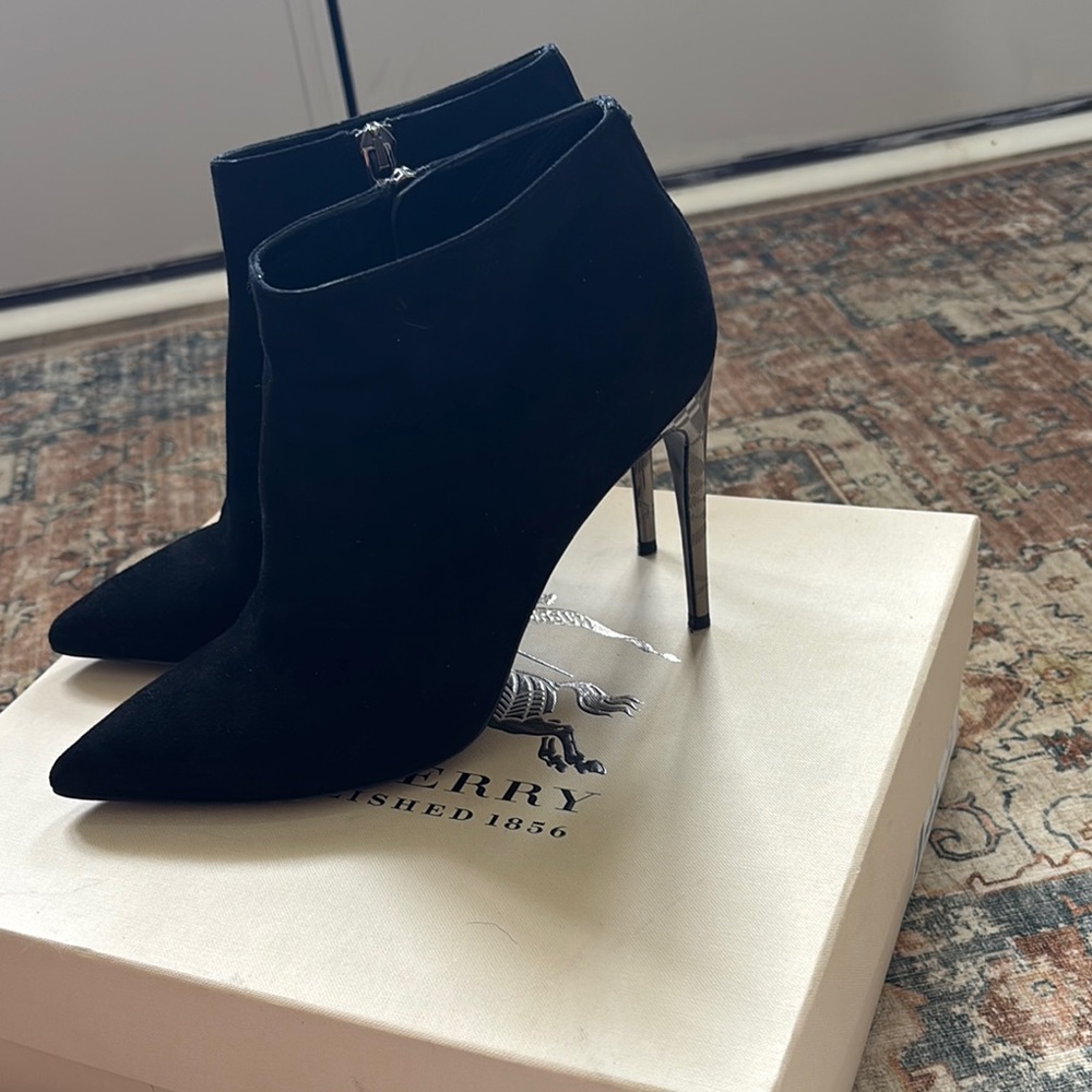 Burberry Black Stiletto Ankle Boots
